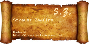 Strausz Zamfira névjegykártya